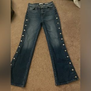 GUESS? Brand Buttoned Sides Jeans